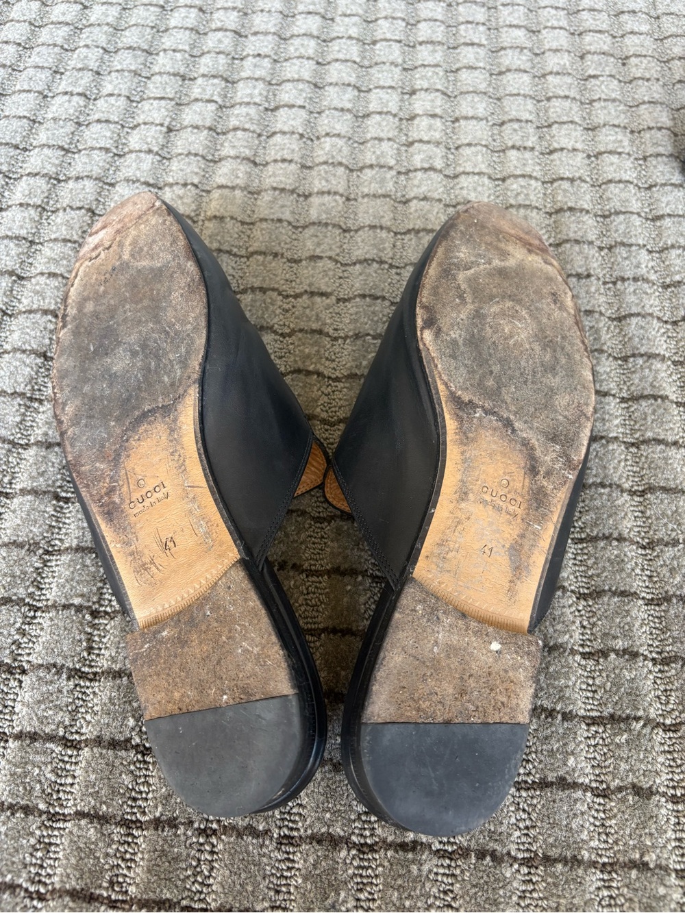 Gucci Black Leather Horsebit Slip-On Loafers - Picture 5 of 8